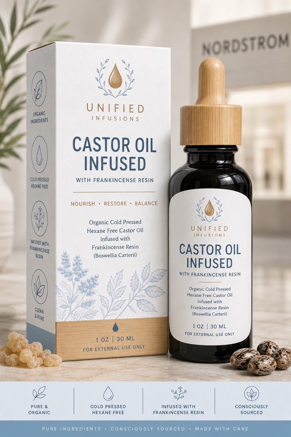 Castor Oil Infused with Frankincense Resin